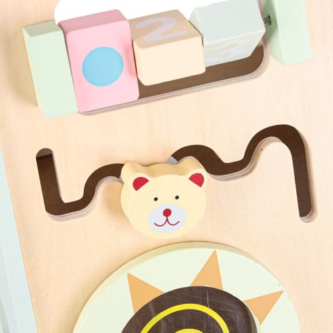 DREWNIANY PCHACZ CHODZIK EDUKACYJNY DLA DZIECKA LICZYDŁO SORTER KLOCKI CYMBAŁKI