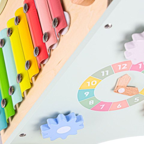 DREWNIANY PCHACZ CHODZIK EDUKACYJNY DLA DZIECKA LICZYDŁO SORTER KLOCKI CYMBAŁKI