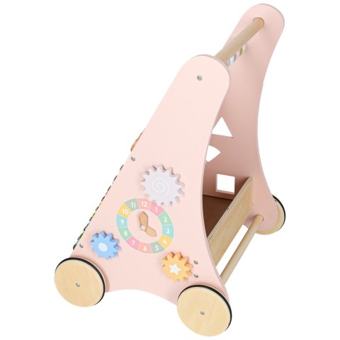 DREWNIANY PCHACZ CHODZIK EDUKACYJNY DLA DZIECKA LICZYDŁO SORTER KLOCKI CYMBAŁKI