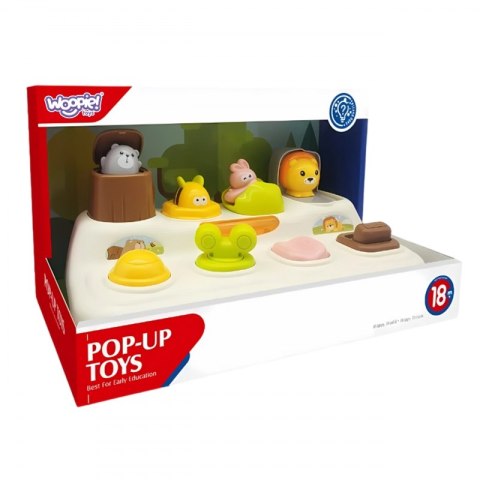ZABAWKA EDUKACYJNA WYSKAKUJĄCE ZWIERZĄTKA ZOO POP UP DLA DZIECI PREMIUM
