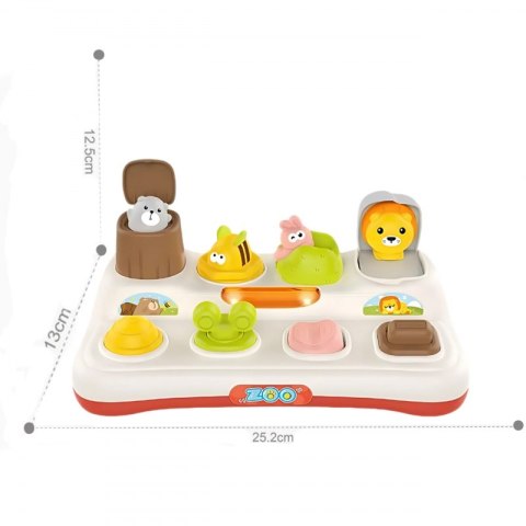 ZABAWKA EDUKACYJNA WYSKAKUJĄCE ZWIERZĄTKA ZOO POP UP DLA DZIECI PREMIUM