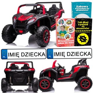 AUTO NA AKUMULATOR BUGGY A032 DLA 2 DZIECI 4X200W EVA PILOT SKÓRA AMORTYZATORY