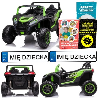 AUTO NA AKUMULATOR BUGGY A032 DLA 2 DZIECI 4X200W EVA PILOT SKÓRA AMORTYZATORY