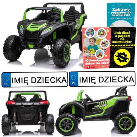 AUTO NA AKUMULATOR BUGGY A032 DLA 2 DZIECI 4X200W EVA PILOT SKÓRA AMORTYZATORY