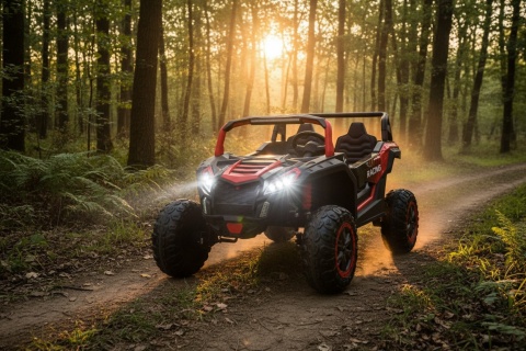 AUTO NA AKUMULATOR BUGGY A032 DLA 2 DZIECI 4X200W EVA PILOT SKÓRA AMORTYZATORY