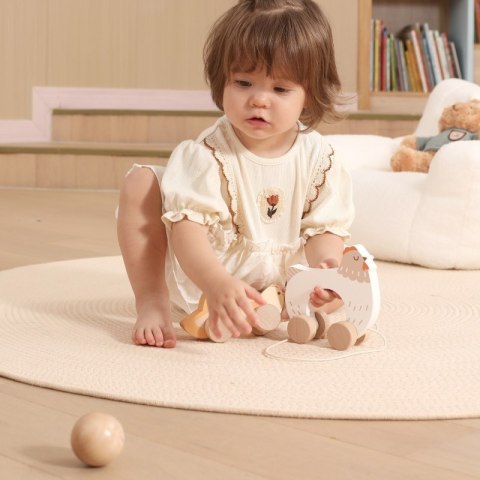 DREWNIANA KURKA Z PISKLĘTAMI DO CIĄGNIĘCIA KREATYWNA MOTORYCZNA KOORDYNACJA