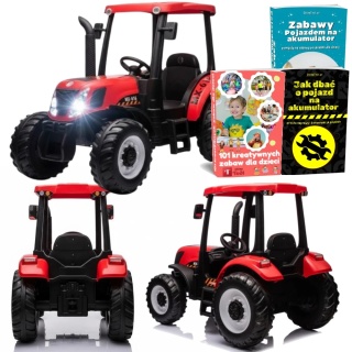 DUŻY TRAKTOR NA AKUMULATOR DLA DZIECKA A011 24V 2X200W PILOT EVA LED SKÓRA