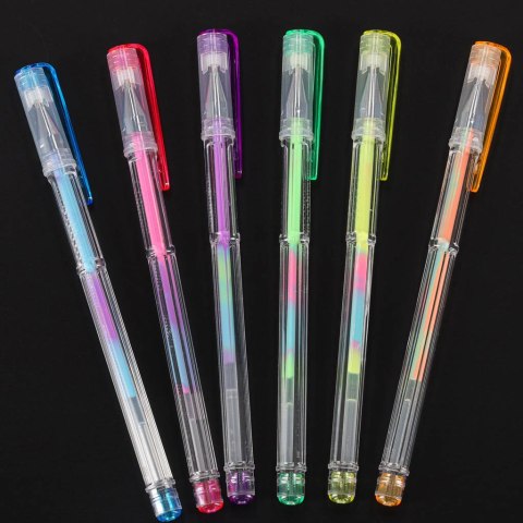 ZESTAW DŁUGOPISY ŻELOWE KOLOROWE W ETUI 100SZT PLUS 100 WKŁADÓW KOLOROWANKA