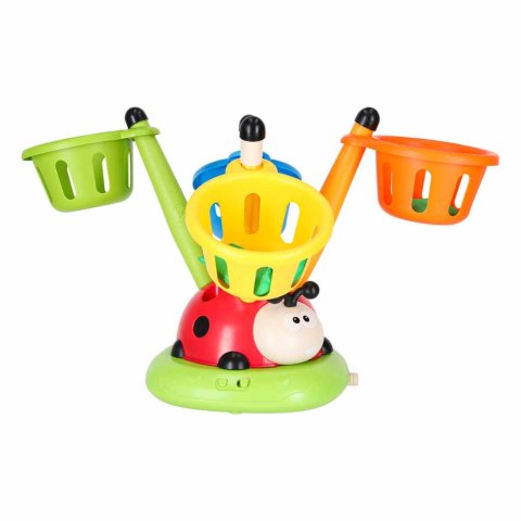 GRA ZRĘCZNOŚCIOWA DLA DZIECI BIEDRONKA 4W1 SKAKANKA WYRZUTNIA RZUT DO CELU