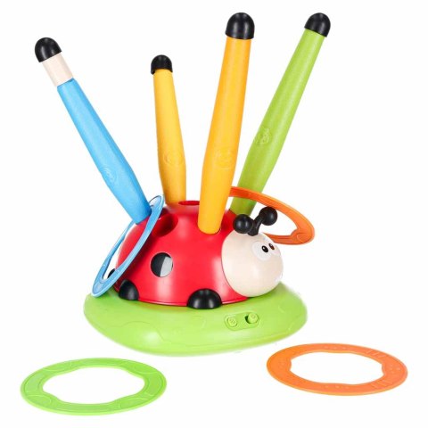 GRA ZRĘCZNOŚCIOWA DLA DZIECI BIEDRONKA 4W1 SKAKANKA WYRZUTNIA RZUT DO CELU