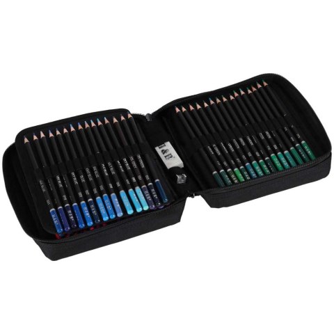 KREDKI OŁÓWKOWE KOLOROWE W ETUI ZESTAW 120 SZT. PROFESJONALNE DO RYSOWANIA