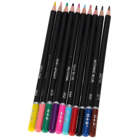 KREDKI OŁÓWKOWE KOLOROWE W ETUI ZESTAW 120 SZT. PROFESJONALNE DO RYSOWANIA