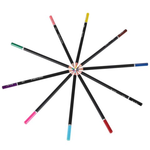 KREDKI OŁÓWKOWE KOLOROWE W ETUI ZESTAW 120 SZT. PROFESJONALNE DO RYSOWANIA