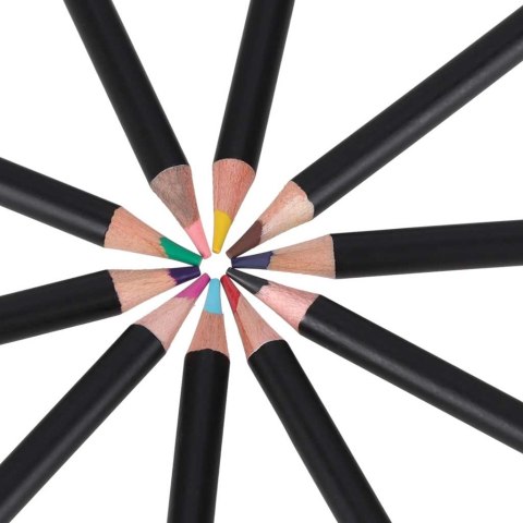 KREDKI OŁÓWKOWE KOLOROWE W ETUI ZESTAW 120 SZT. PROFESJONALNE DO RYSOWANIA