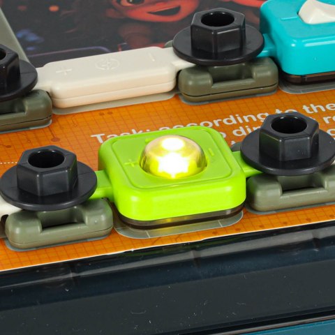 MAŁY ELEKTRONIK ELEKTRYK ZESTAW DOŚWIADCZALNY EDUKACYJNY 12 KART 58 EL.