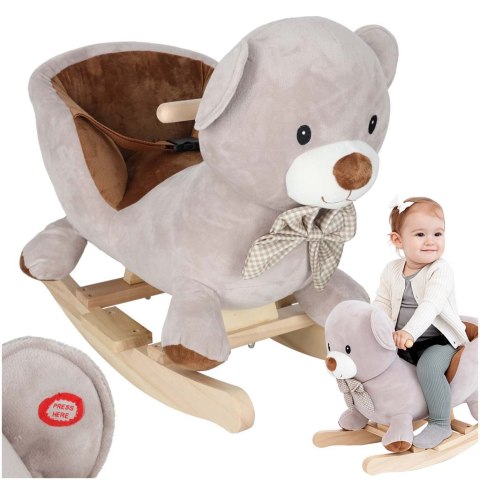 MIŚ NA BIEGUNACH BUJAK PLUSZOWY MIĘKKIE SIEDZISKO FOTELIK BUJANY DŹWIĘKI