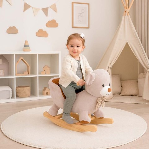 MIŚ NA BIEGUNACH BUJAK PLUSZOWY MIĘKKIE SIEDZISKO FOTELIK BUJANY DŹWIĘKI