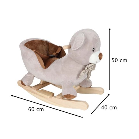 MIŚ NA BIEGUNACH BUJAK PLUSZOWY MIĘKKIE SIEDZISKO FOTELIK BUJANY DŹWIĘKI