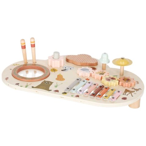 DREWNIANY STOLIK EDUKACYJNY MUZYCZNY TABLICA MANIPULACYJNA SENSORYCZNA