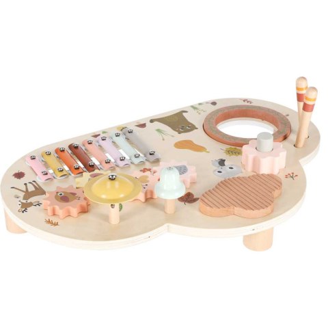 DREWNIANY STOLIK EDUKACYJNY MUZYCZNY TABLICA MANIPULACYJNA SENSORYCZNA