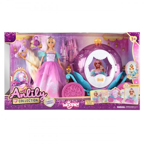 WOOPIE ROYAL Lalka Księżniczka Lily i Magiczny Duży Powóz Karoca Akcesoria