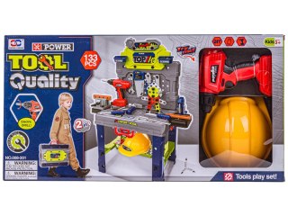 WARSZTAT STOLARSKI MAŁEGO MECHANIKA NARZĘDZIA WKRĘTARKA SKŁADANY WALIZKA