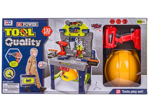 WARSZTAT STOLARSKI MAŁEGO MECHANIKA NARZĘDZIA WKRĘTARKA SKŁADANY WALIZKA