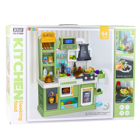 KUCHNIA INTERAKTYWNA DLA DZIECI OBIEG WODY PARA ŚWIATŁA DŹWIĘKI ZESTAW 64EL