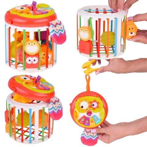 WALEC KOSTKA SENSORYCZNA INTERAKTYWNY BĘBENEK DLA DZIECI ROZWOJOWA