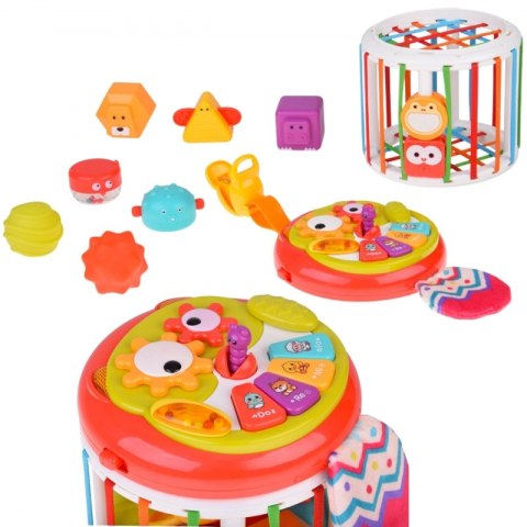 WALEC KOSTKA SENSORYCZNA INTERAKTYWNY BĘBENEK DLA DZIECI ROZWOJOWA