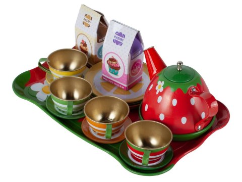 ZESTAW KAWOWY DO PARZENIA HERBATY KAWY CZAJNIK FILIŻANKI METALOWE 17 EL.