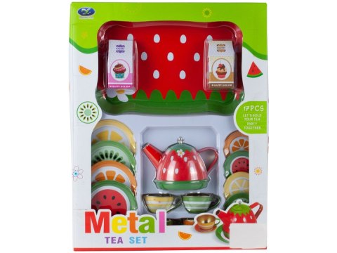 ZESTAW KAWOWY DO PARZENIA HERBATY KAWY CZAJNIK FILIŻANKI METALOWE 17 EL.