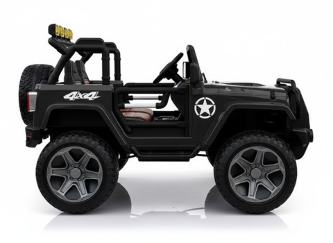 AUTO NA AKUMULATOR DLA 2 DZIECI DŻIP WXE-1688 4x4 LED PILOT SKÓRA EVA MP3 STRONG 2 AKUMULATORY
