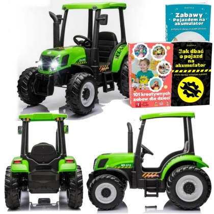 DUŻY TRAKTOR NA AKUMULATOR DLA DZIECKA A011 24V 2X200W PILOT EVA LED SKÓRA