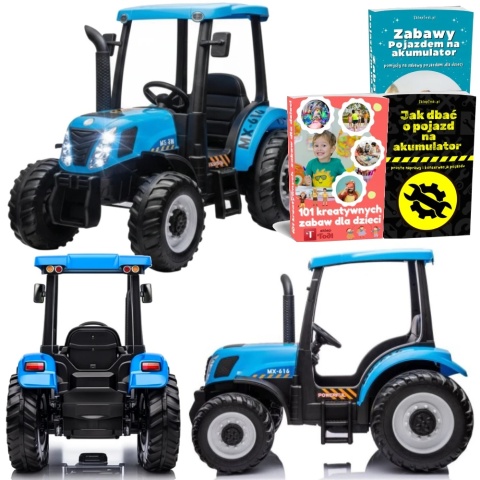 DUŻY TRAKTOR NA AKUMULATOR DLA DZIECKA A011 24V 2X200W PILOT EVA LED SKÓRA