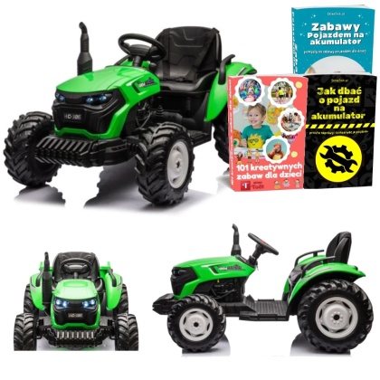 DUŻY TRAKTOR NA AKUMULATOR DLA DZIECKA HC-306 24V 2X95W PILOT EVA LED RADIO