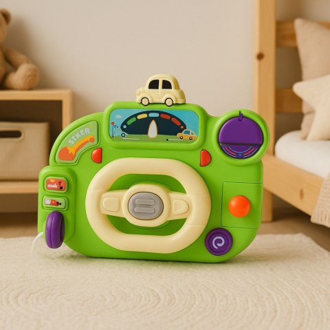 KIEROWNICA INTERAKTYWNA DLA MALUCHA SYMULATOR JAZDY ŚWIATŁA DŹWIĘKI