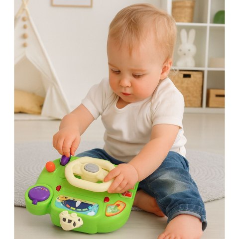 KIEROWNICA INTERAKTYWNA DLA MALUCHA SYMULATOR JAZDY ŚWIATŁA DŹWIĘKI