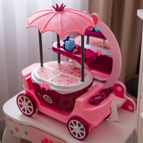 SALON PIĘKNOŚCI URODY TOALETKA NA KÓŁKACH WÓZEK WALIZKA 31 AKC. 4W1