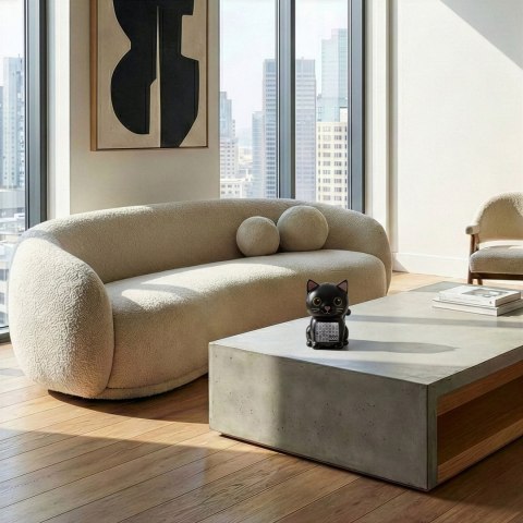 SKARBONKA KOTEK WYKREŚLANKA CZARNA CERAMICZNA MARKER OSZCZĘDZANIE