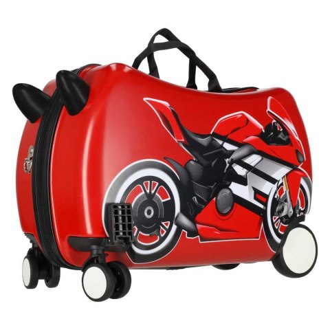 WALIZKA PODRÓŻNA DLA DZIECI NA KÓŁKACH BAGAŻ PODRĘCZNY MOTOR SIEDZISKO