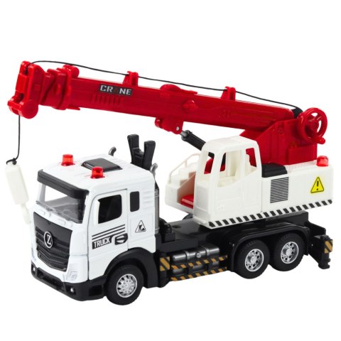 DŹWIG INTERAKTYWNY CIĘŻARÓWKA METALOWA KABINA WYSIĘGNIK ŚWIATŁA DŹWIĘKI