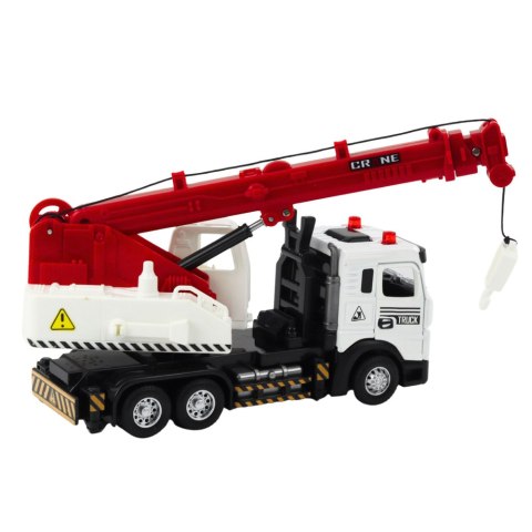 DŹWIG INTERAKTYWNY CIĘŻARÓWKA METALOWA KABINA WYSIĘGNIK ŚWIATŁA DŹWIĘKI