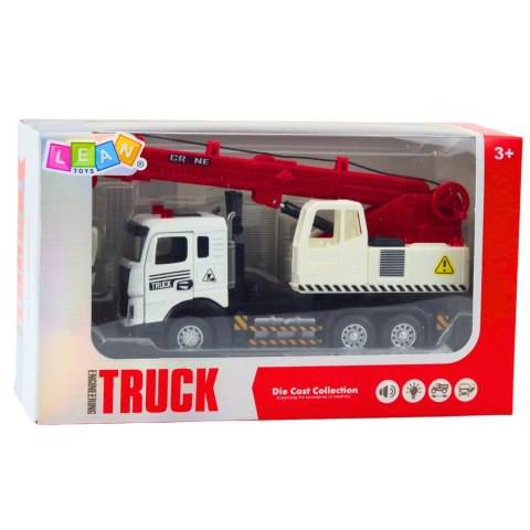 DŹWIG INTERAKTYWNY CIĘŻARÓWKA METALOWA KABINA WYSIĘGNIK ŚWIATŁA DŹWIĘKI