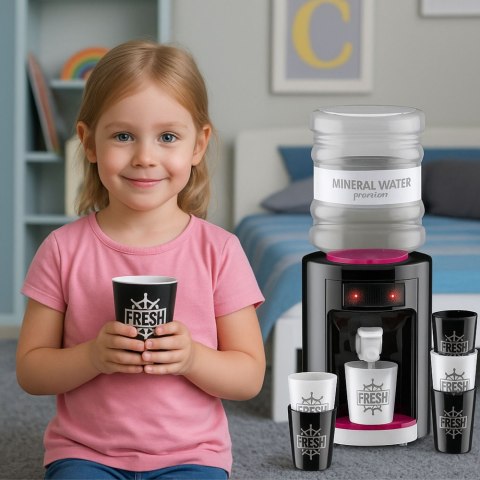 DYSTRYBUTOR WODY DLA DZIECI ZABAWKOWY INTERAKTYWNY ŚWIATŁA DŹWIĘKI KUBECZKI