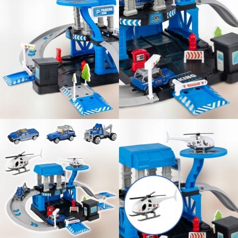 GARAŻ PARKING POLICYJNY KOMISARIAT 43 EL DLA DZIECI POJAZDY ZESTAW