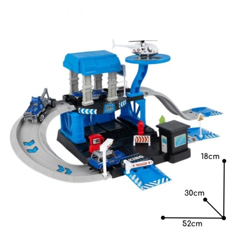 GARAŻ PARKING POLICYJNY KOMISARIAT 43 EL DLA DZIECI POJAZDY ZESTAW