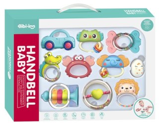 ZESTAW GRZECHOTEK GRYZAKÓW SENSORYCZNYCH 10 SZT. DLA NIEMOWLAKA ZWIERZĄTKA