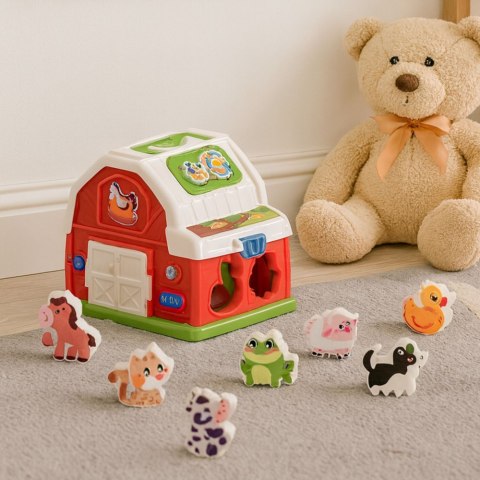 DOMEK FARMA INTERAKTYWNA KOSTKA DLA MALUCHA STODOŁA FIGURKI ŚWIATŁA DŹWIĘKI