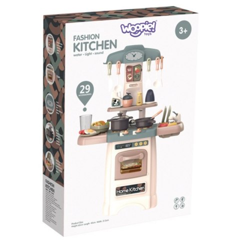 KUCHNIA DLA DZIECI Z OBIEGIEM WODY KRAN 29 AKCESORII ŚWIATŁO DŹWIĘK ZESTAW